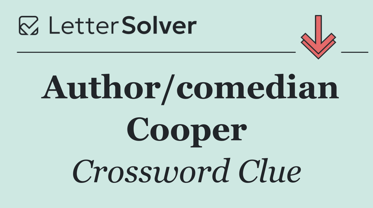 Author/comedian Cooper