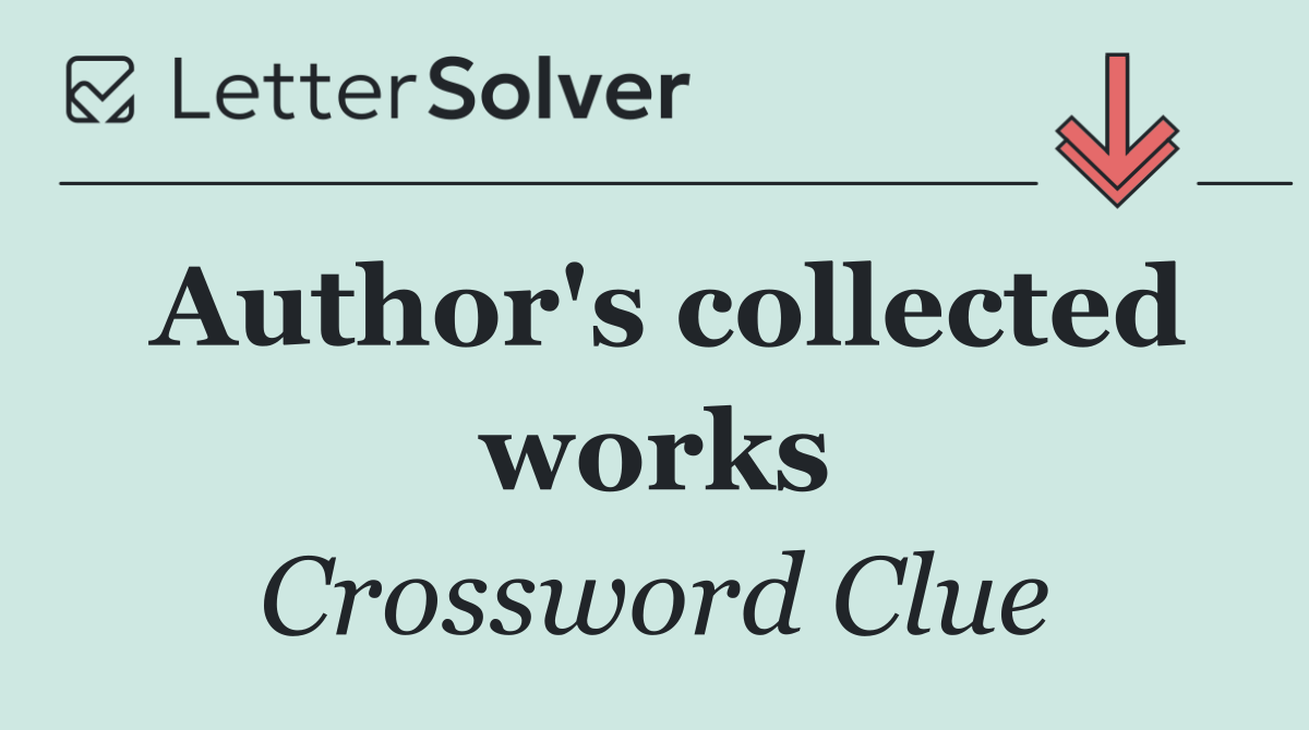 Author's collected works