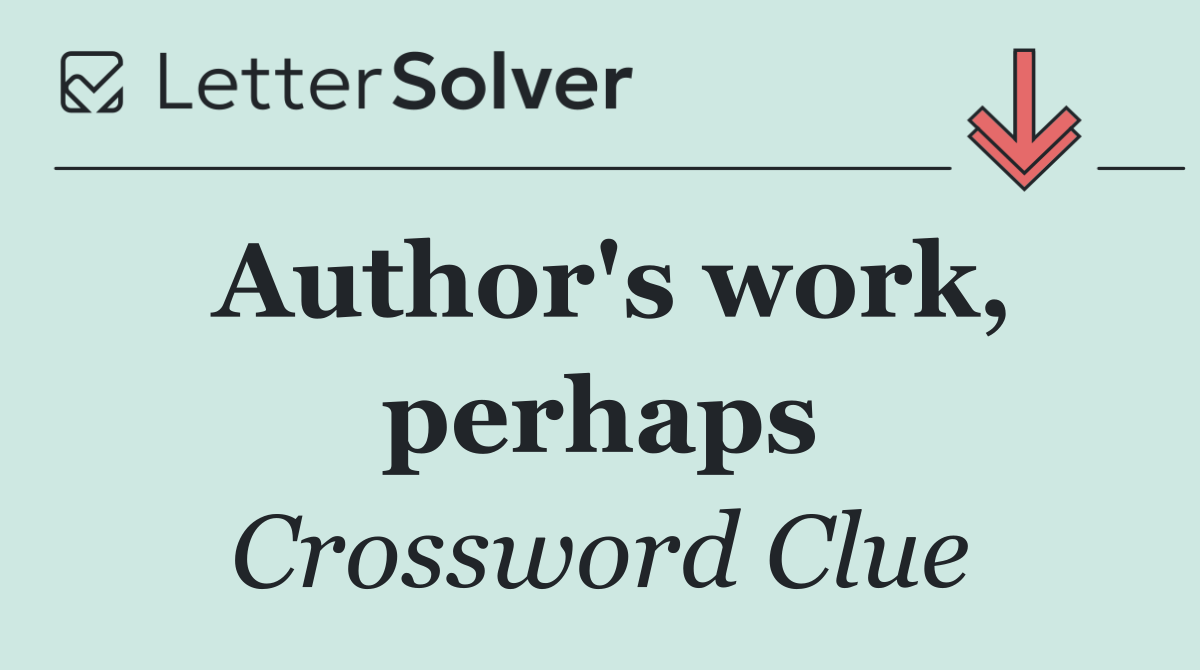 Author's work, perhaps