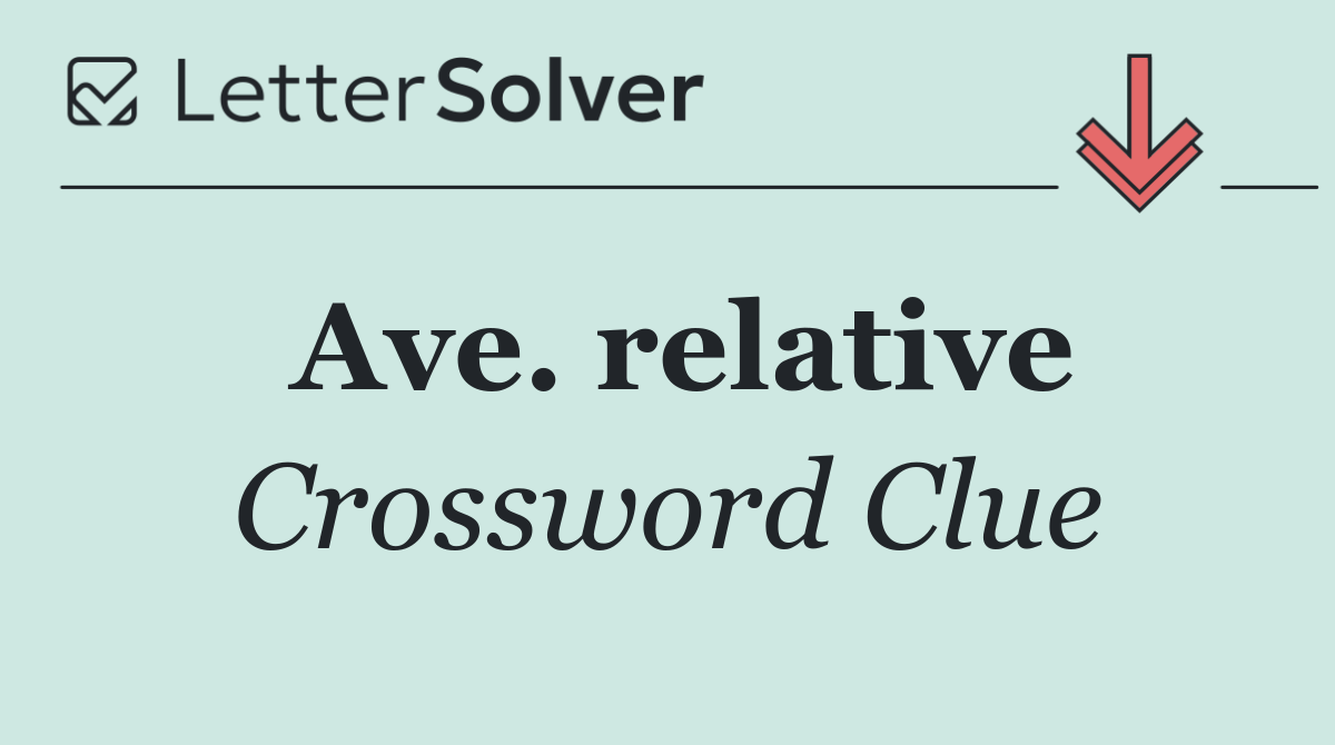 Ave. relative