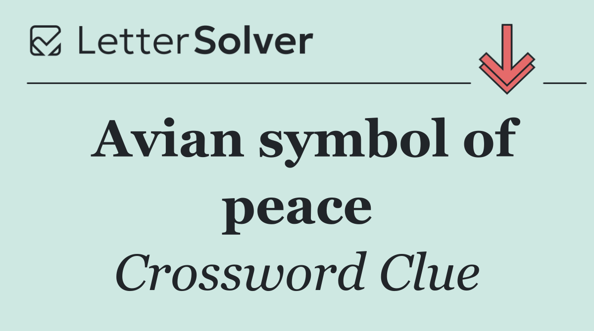 Avian symbol of peace