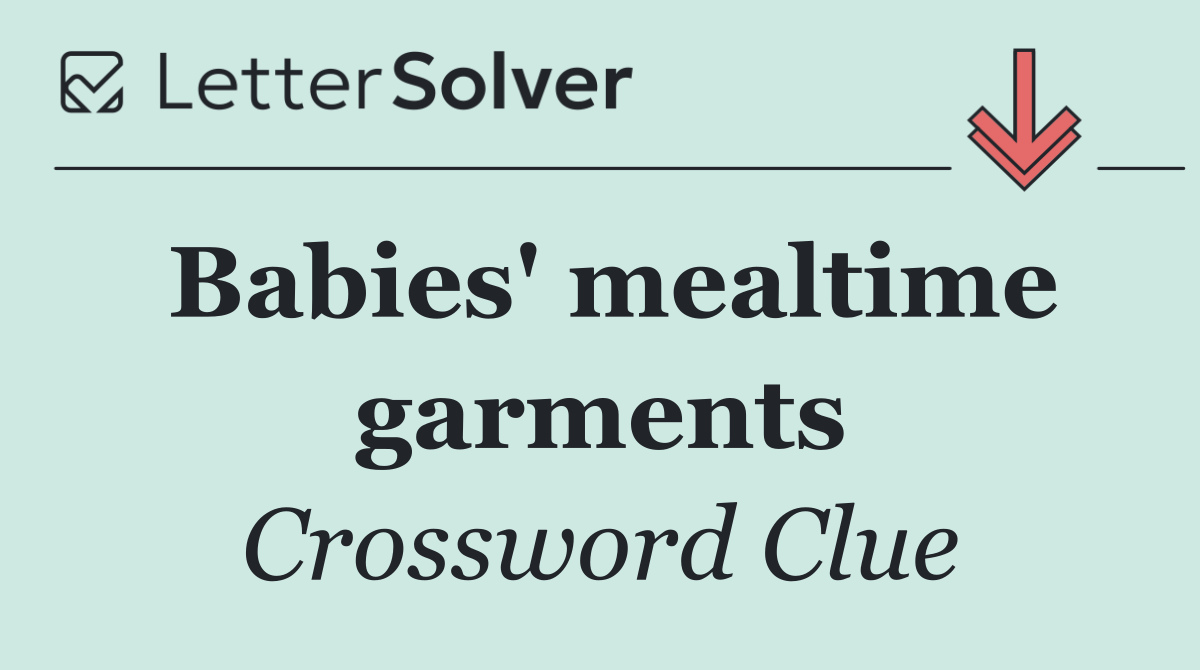Babies' mealtime garments