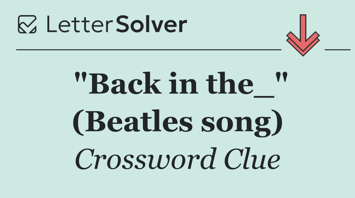 "Back in the_" (Beatles song)