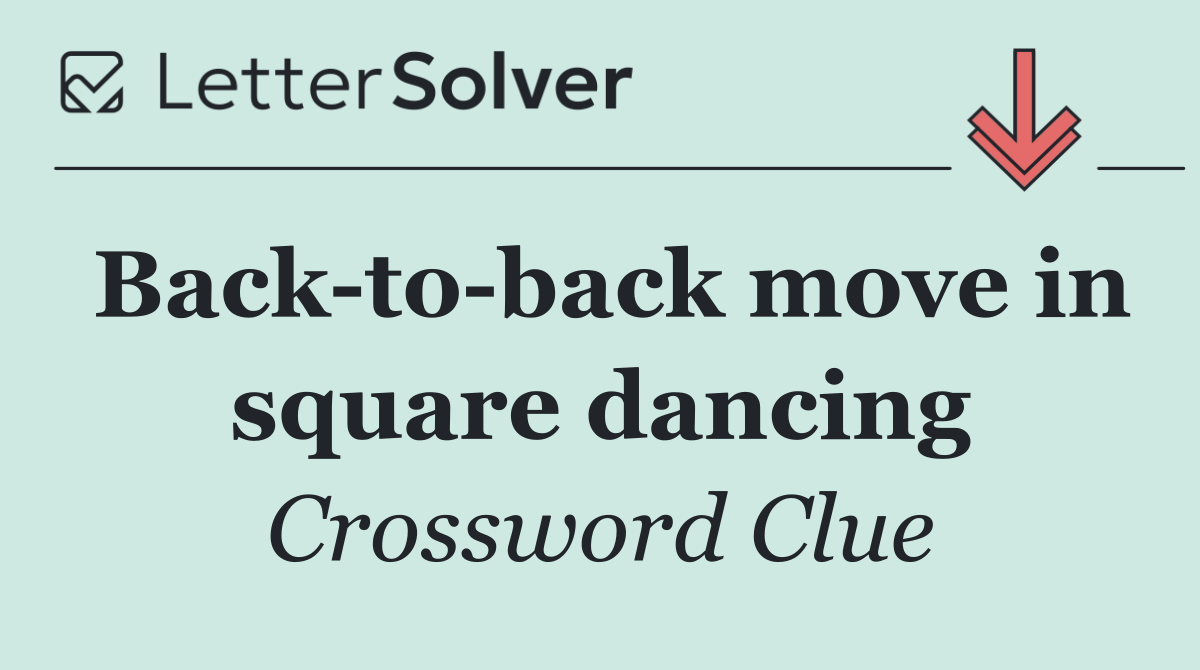 Back to back move in square dancing