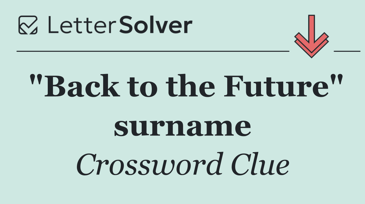 "Back to the Future" surname