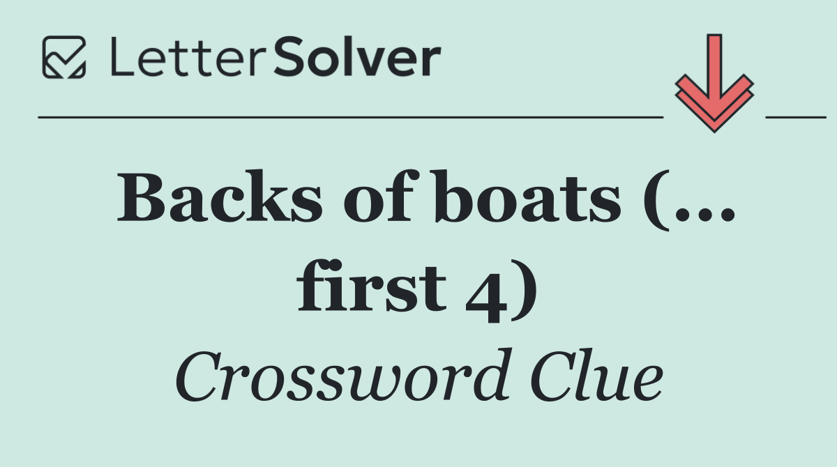 Backs of boats (... first 4)