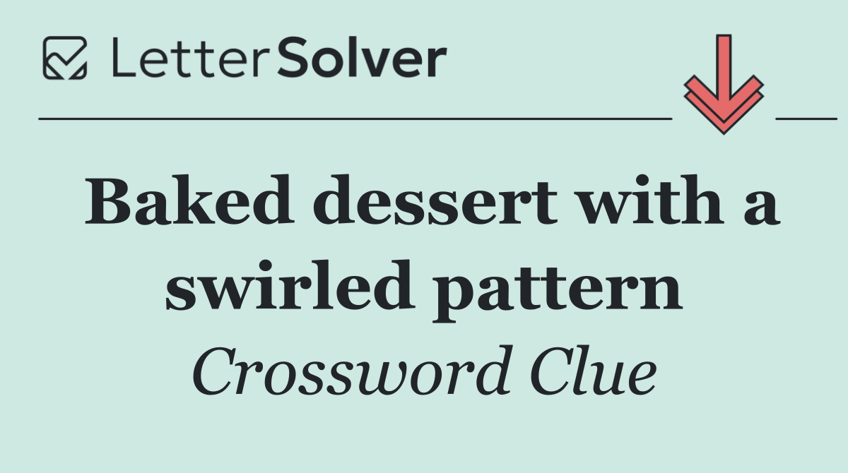 Baked dessert with a swirled pattern