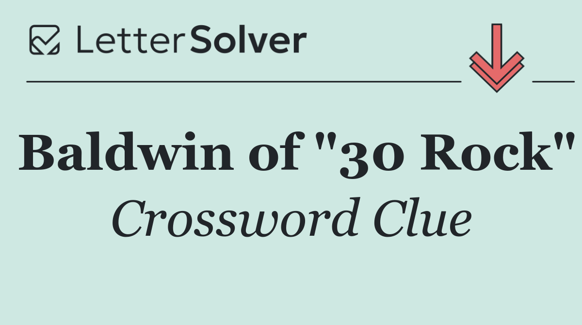 Baldwin of "30 Rock"