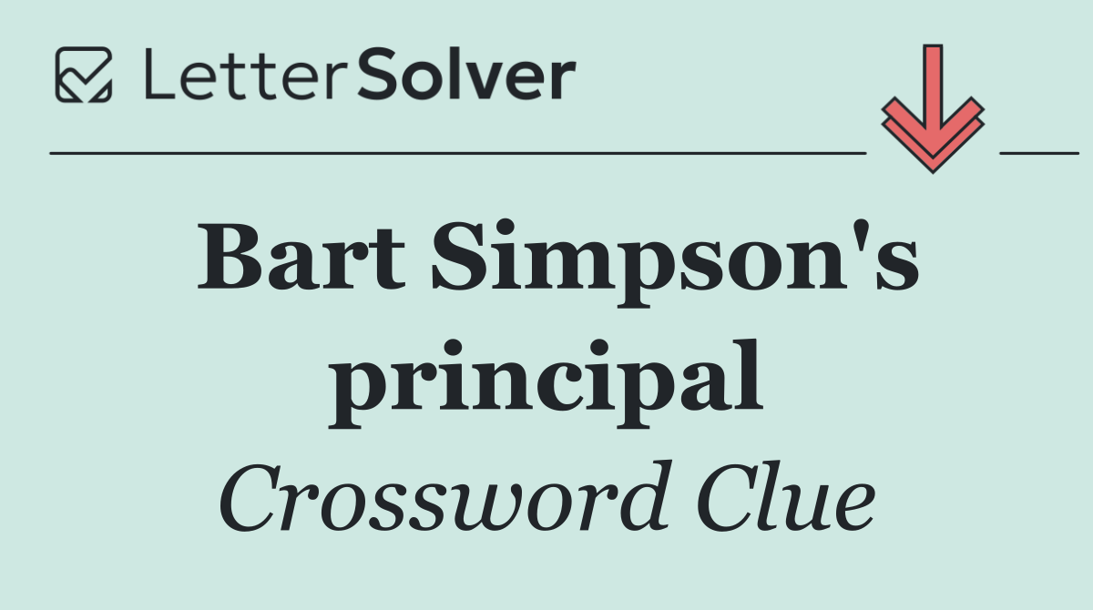 Bart Simpson's principal