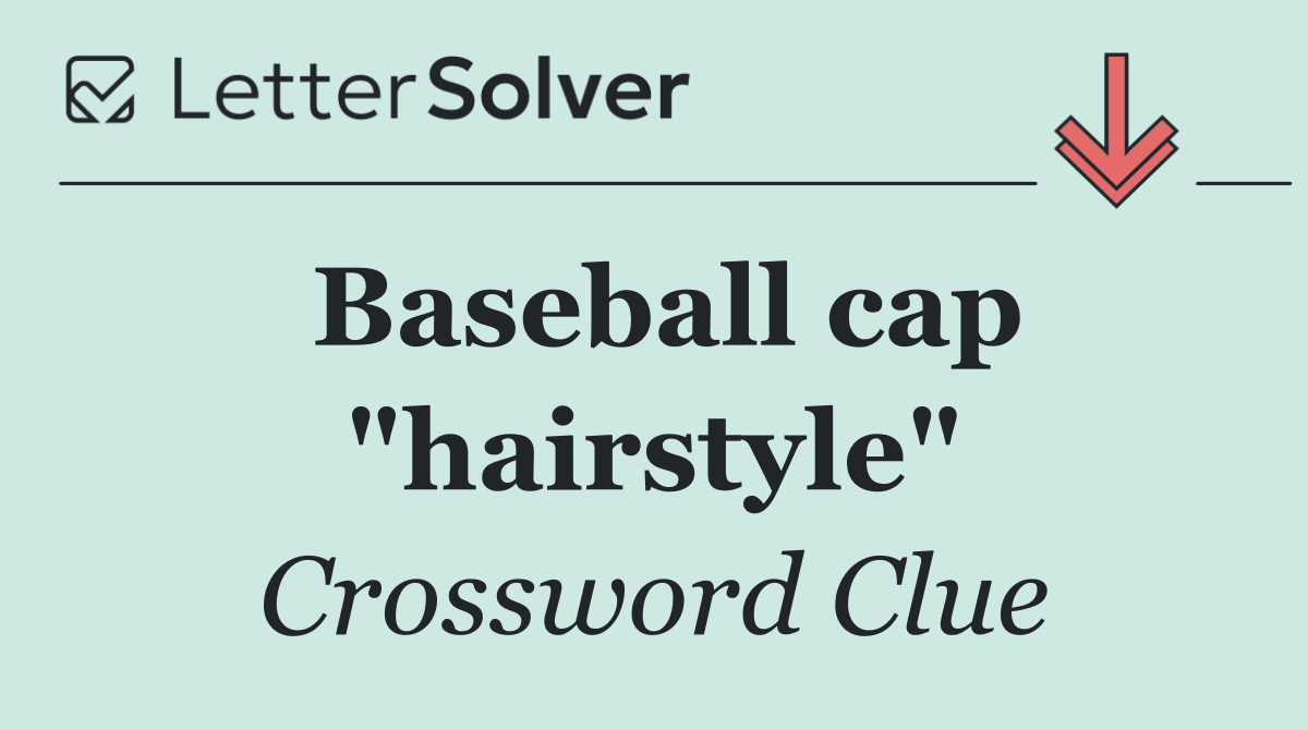 Baseball cap "hairstyle"