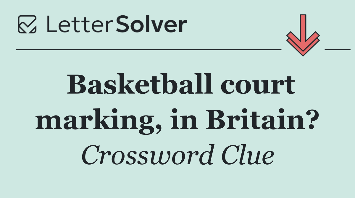 Basketball court marking, in Britain?