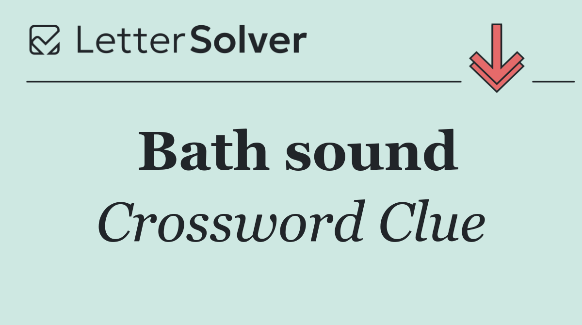Bath sound