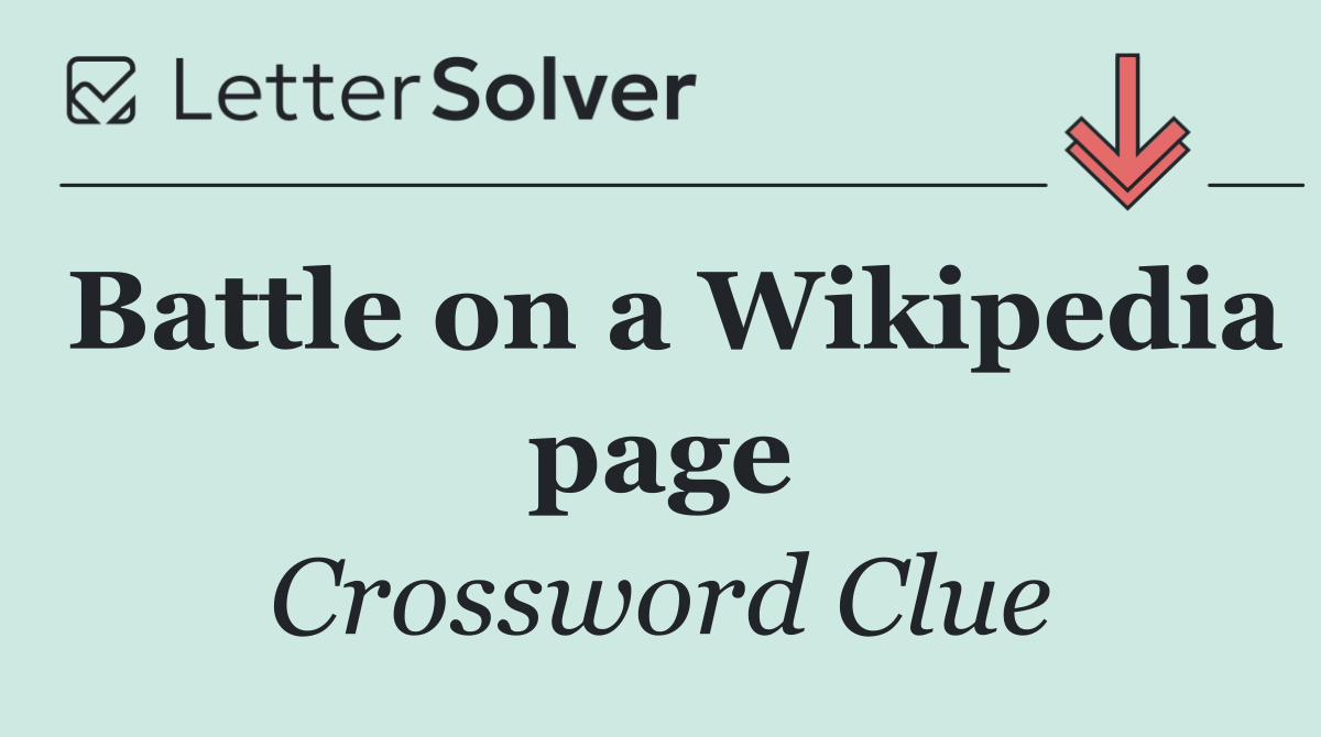 Battle on a Wikipedia page