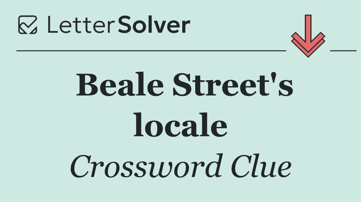 Beale Street's locale