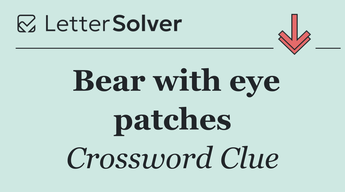 Bear with eye patches