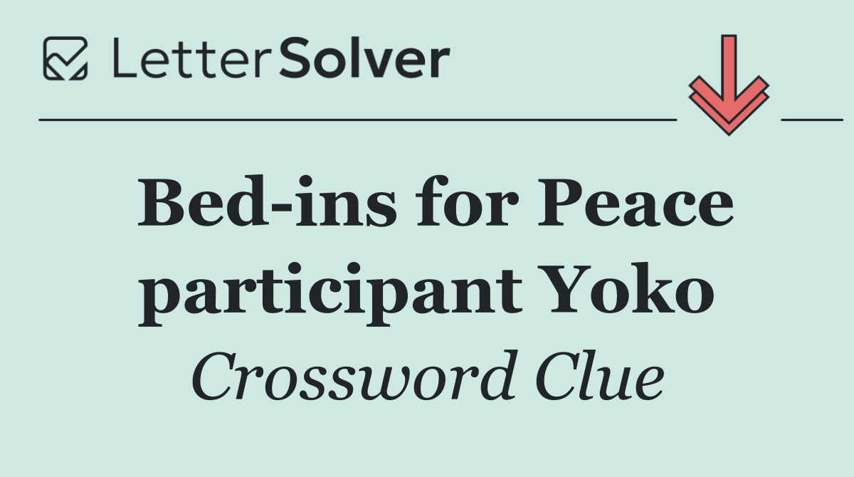 Bed ins for Peace participant Yoko