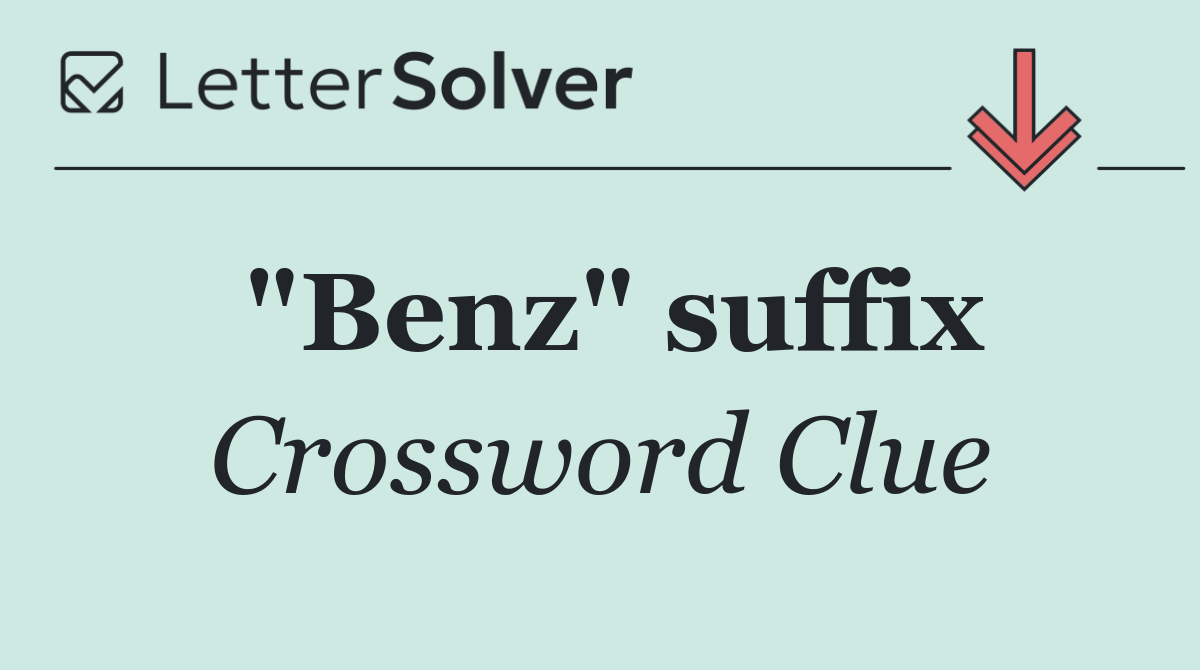 "Benz" suffix
