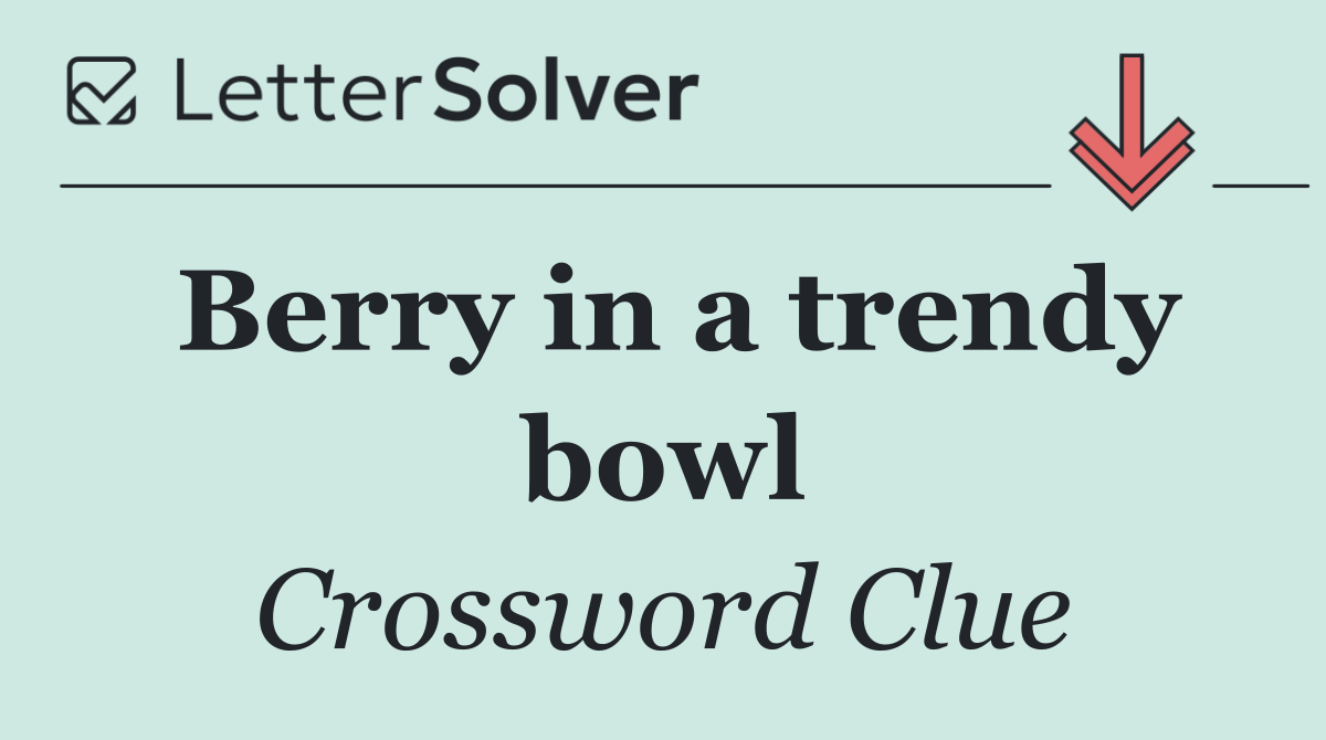 Berry in a trendy bowl