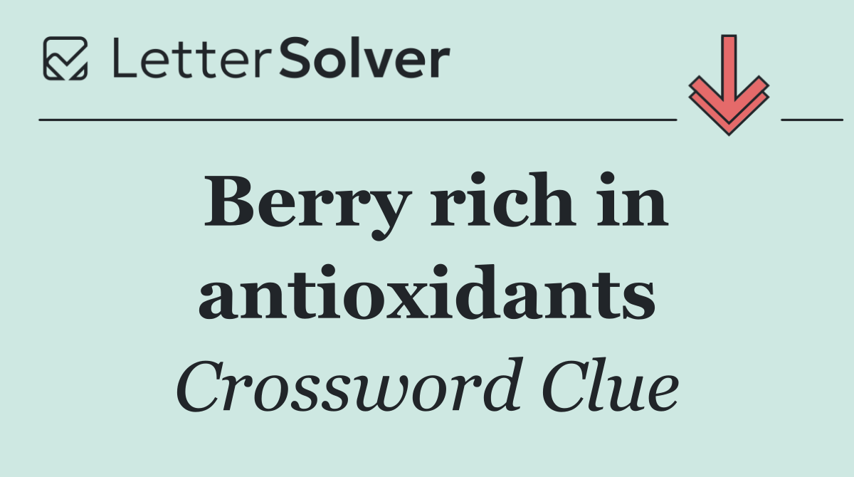 Berry rich in antioxidants