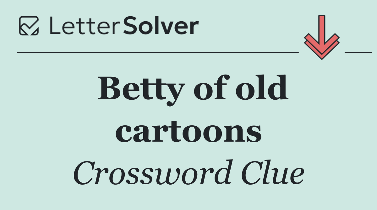 Betty of old cartoons