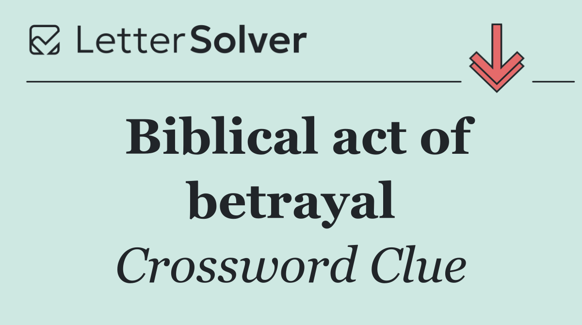Biblical act of betrayal