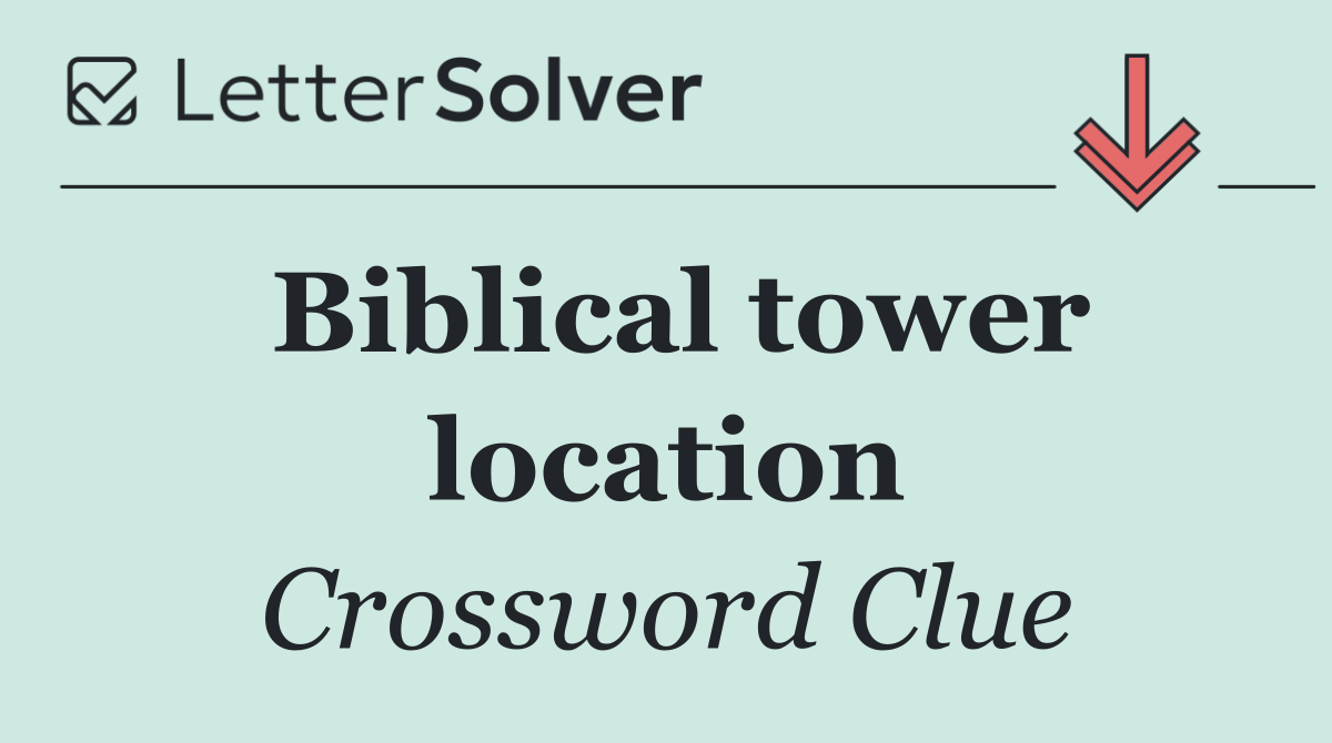 Biblical tower location