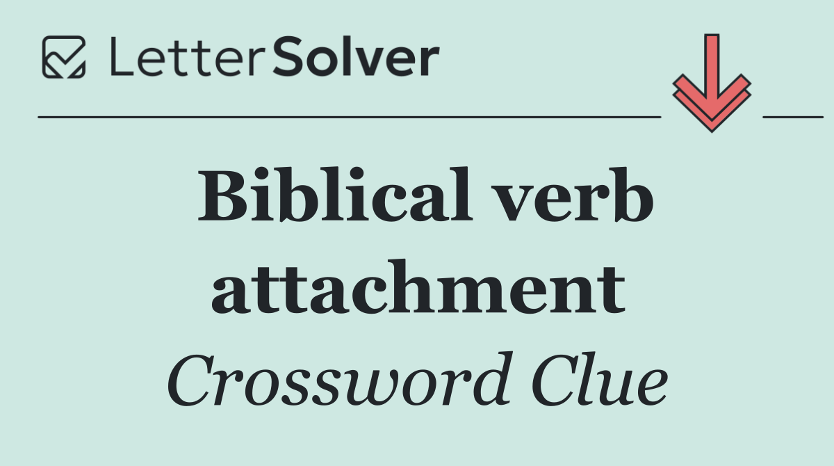 Biblical verb attachment