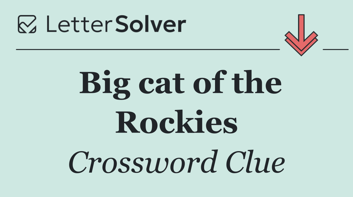 Big cat of the Rockies