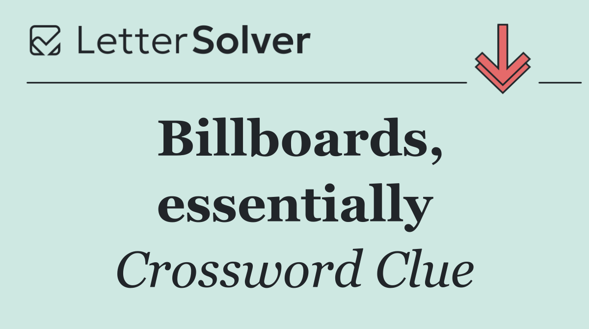 Billboards, essentially