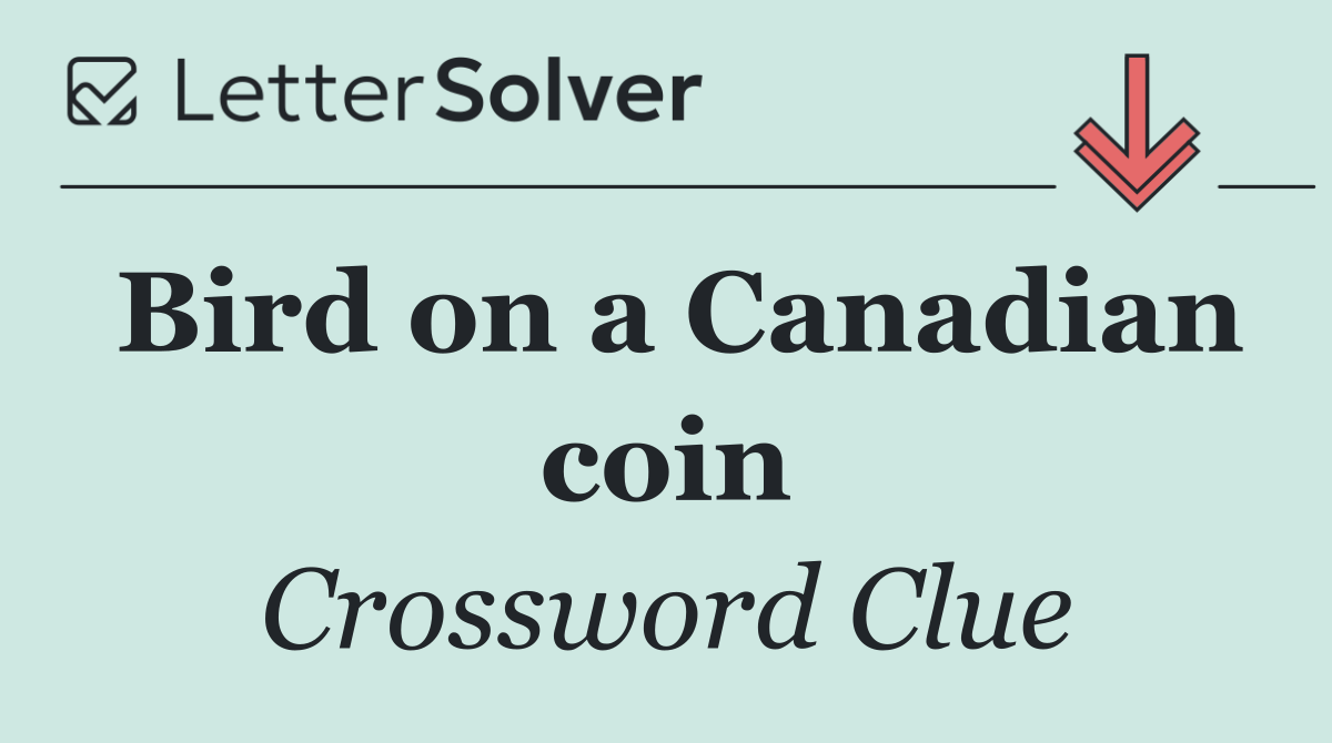 Bird on a Canadian coin