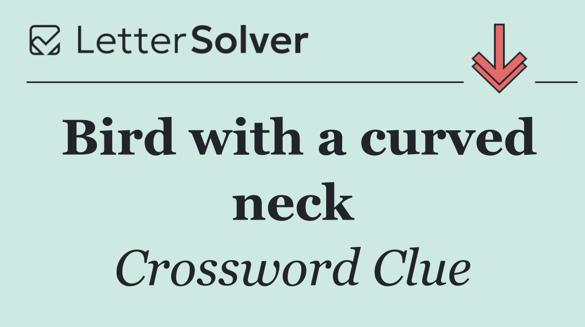 Bird with a curved neck