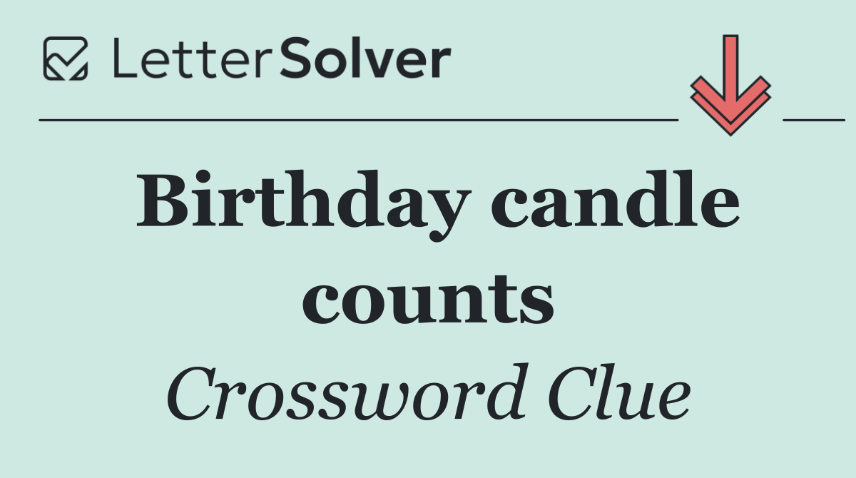 Birthday candle counts