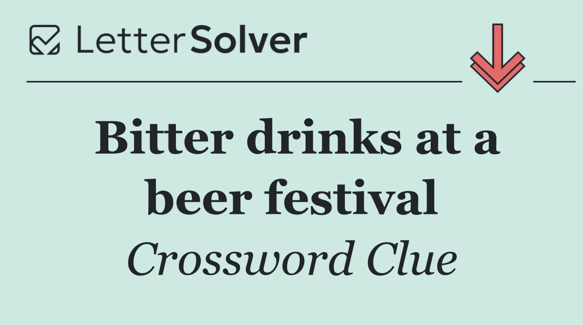 Bitter drinks at a beer festival