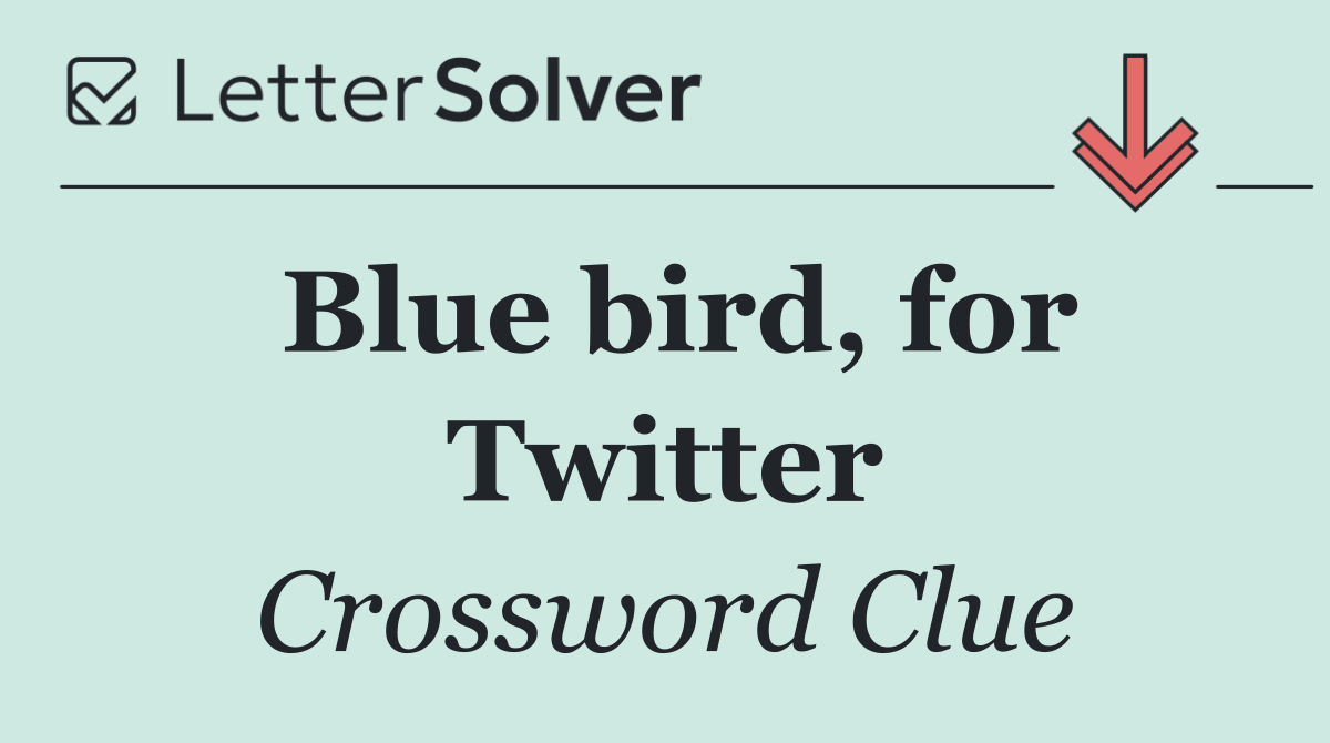 Blue bird, for Twitter