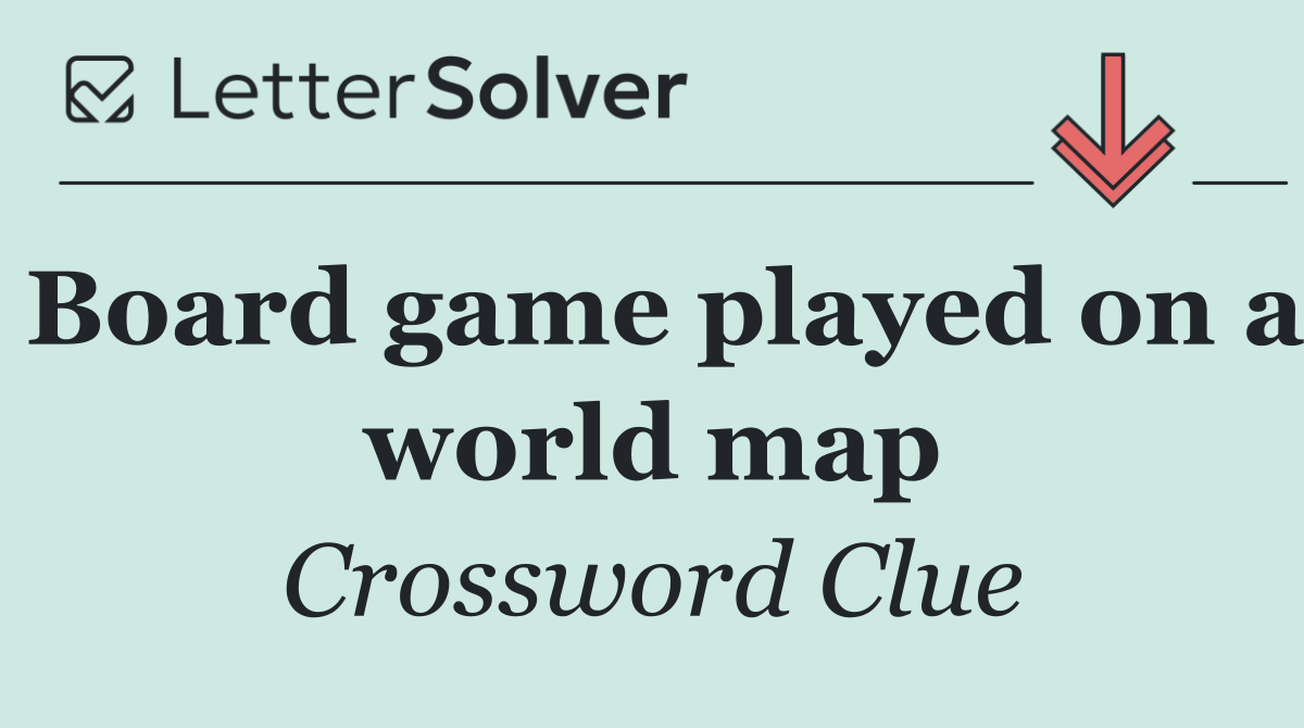 Board game played on a world map