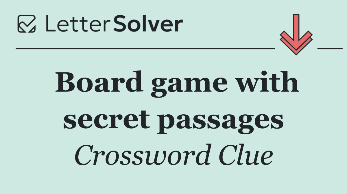 Board game with secret passages
