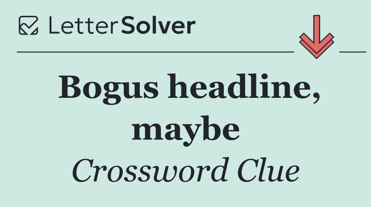 Bogus headline, maybe