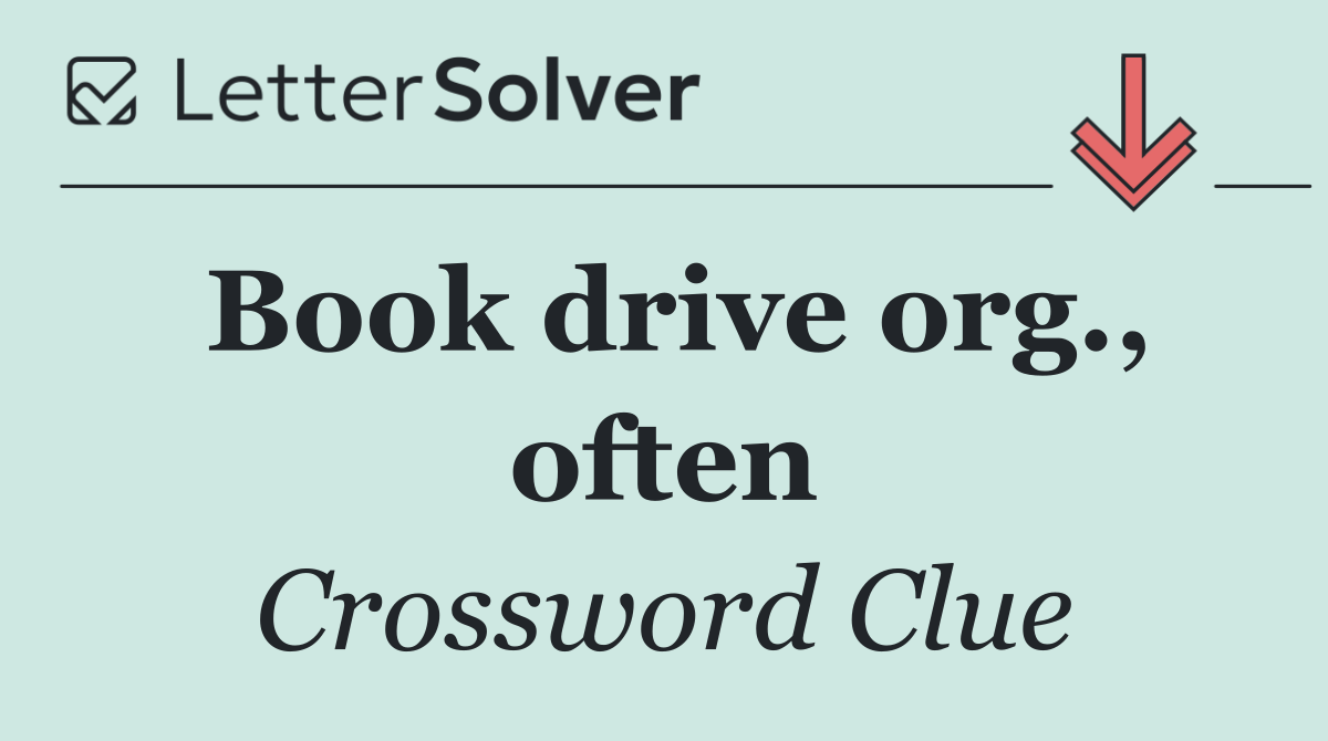 Book drive org., often