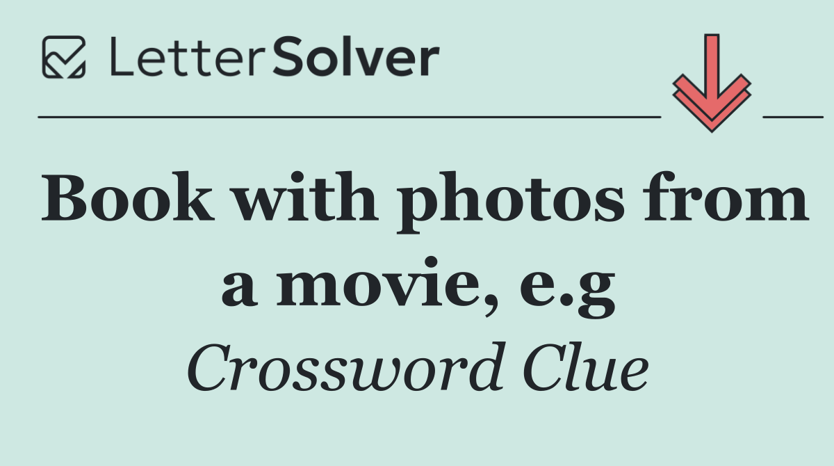 Book with photos from a movie, e.g