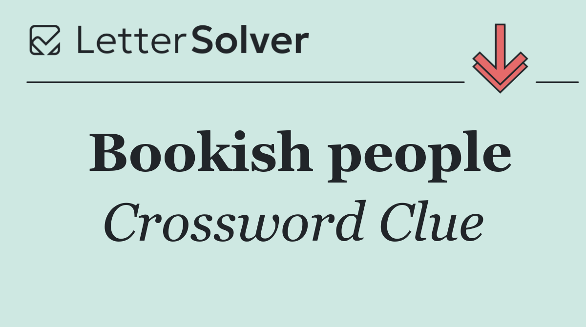 Bookish people