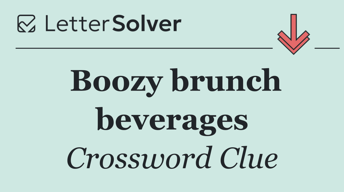 Boozy brunch beverages