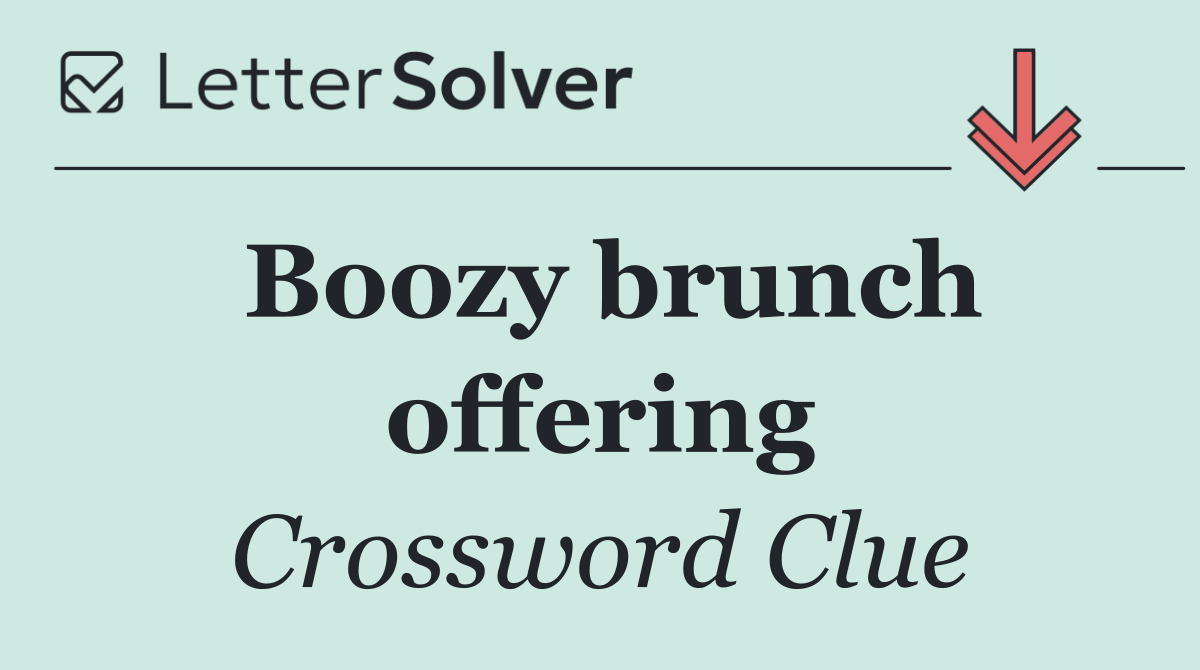 Boozy brunch offering