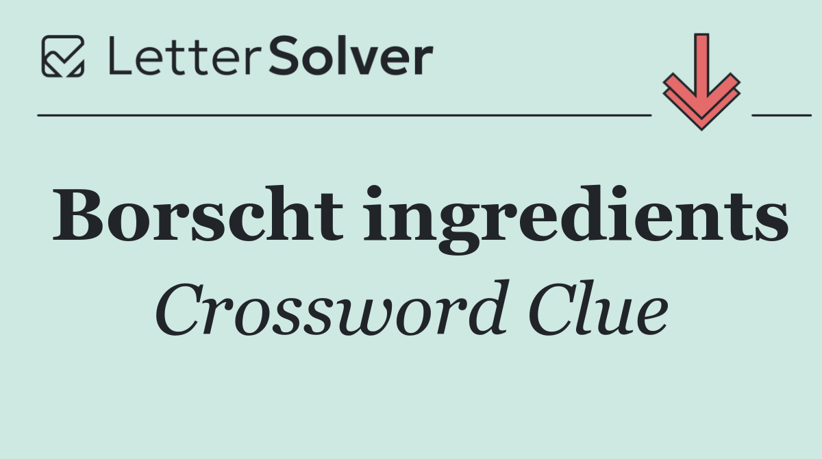 Borscht ingredients