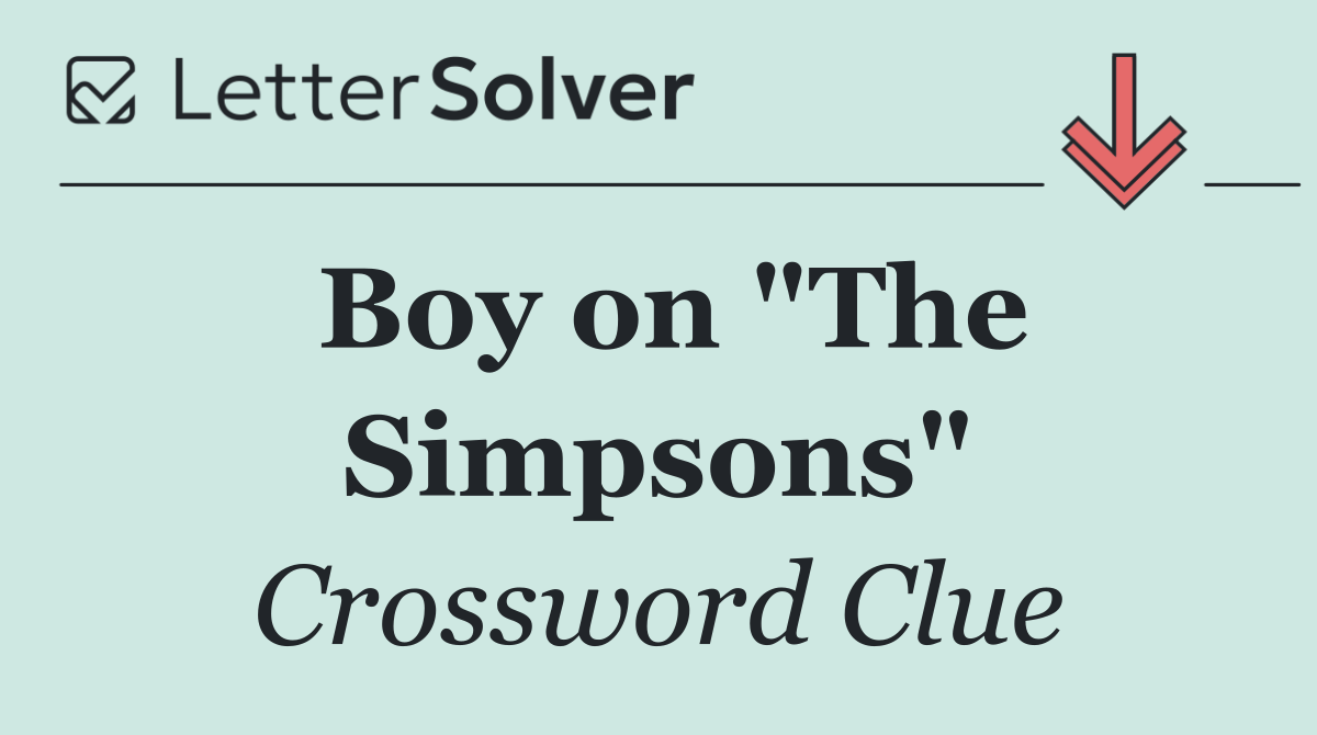Boy on "The Simpsons"