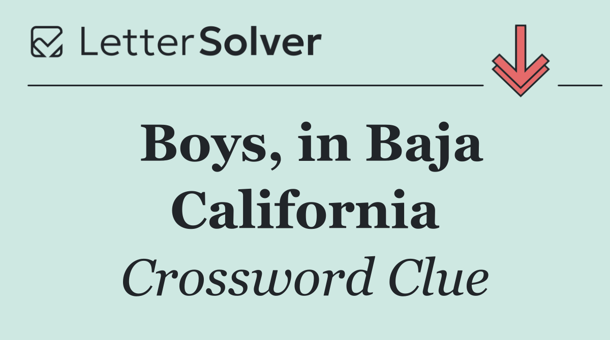 Boys, in Baja California