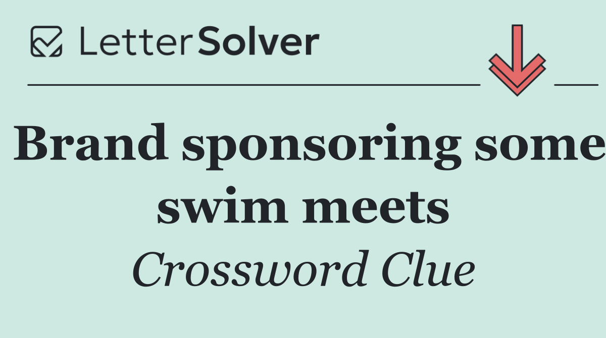 Brand sponsoring some swim meets