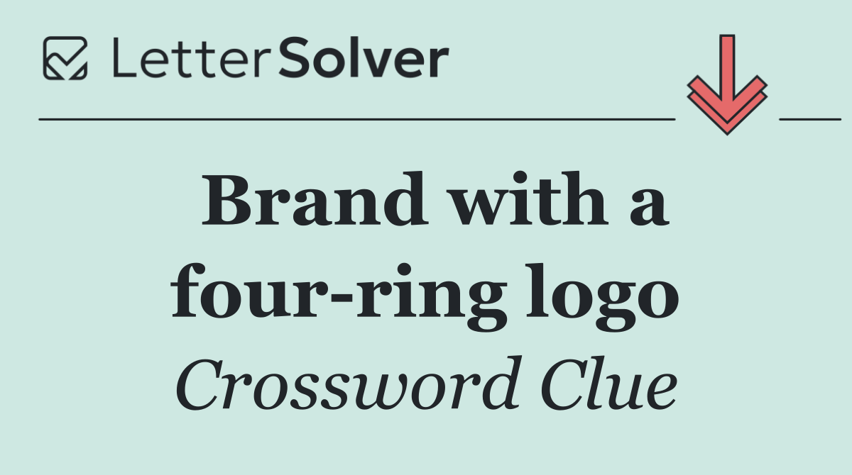 Brand with a four ring logo