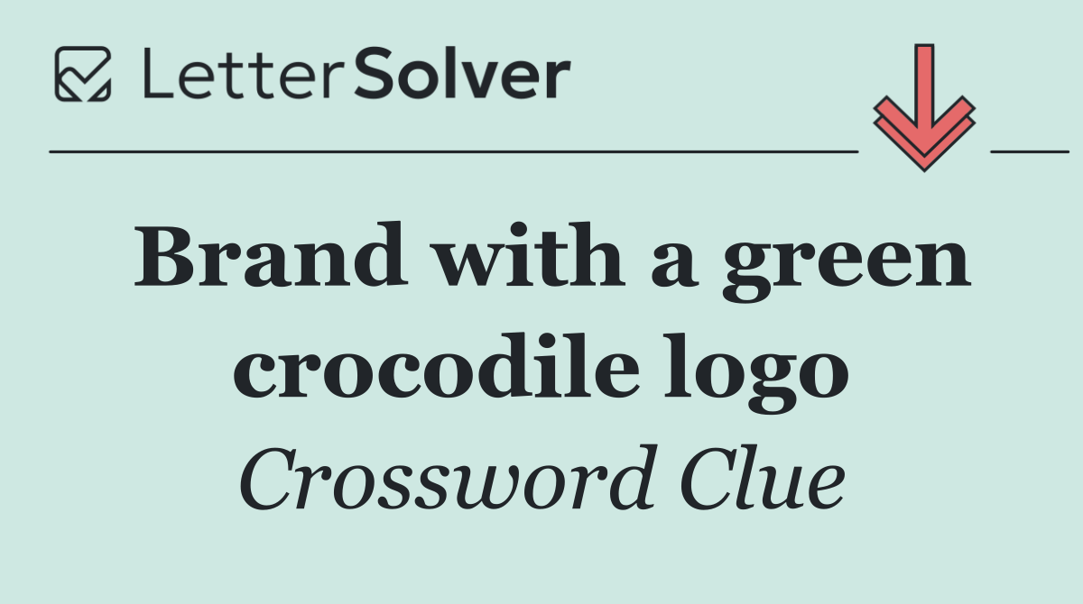 Brand with a green crocodile logo