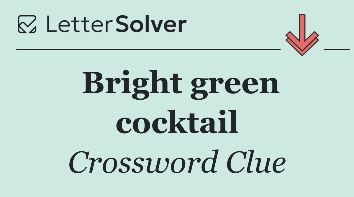Bright green cocktail