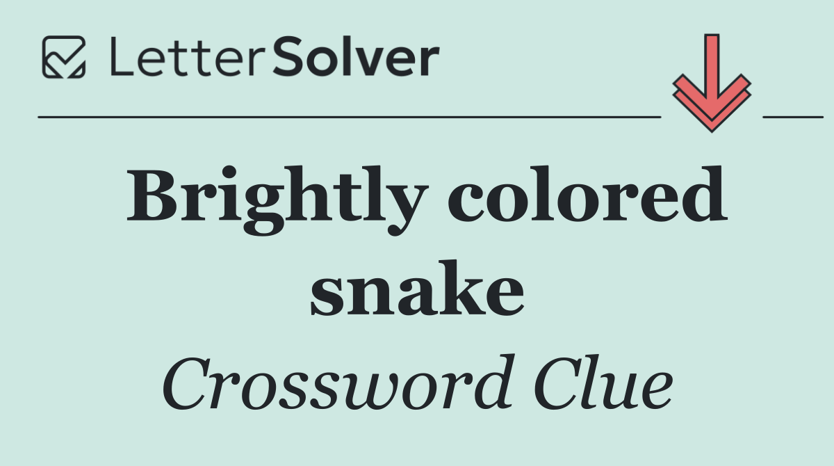 Brightly colored snake